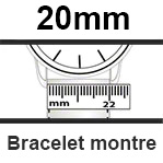Bracelet montre - 20mm